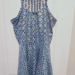 MERMAID OCEAN VELVET STRAPPED UP DRESS - LIMITED